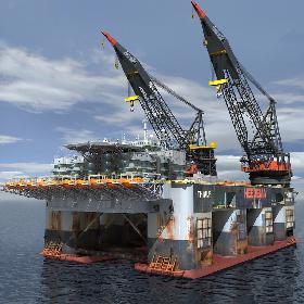 Oil Rig Dual Crane_Vessel (Multi format)